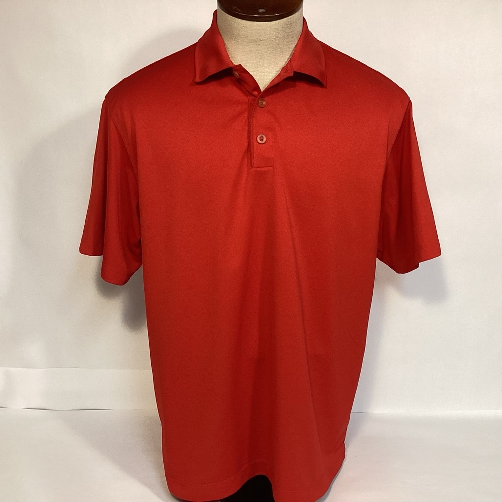 Mens Red Nike Golf Dri-Fit golf polo shirt size Large